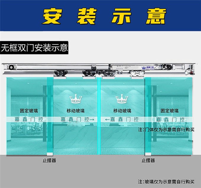 JIAXIN嘉鑫150自動感應(yīng)門平移電動玻璃門